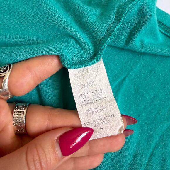 DMBM Turquoise Ruffle Tank Top - Picture 6 of 6